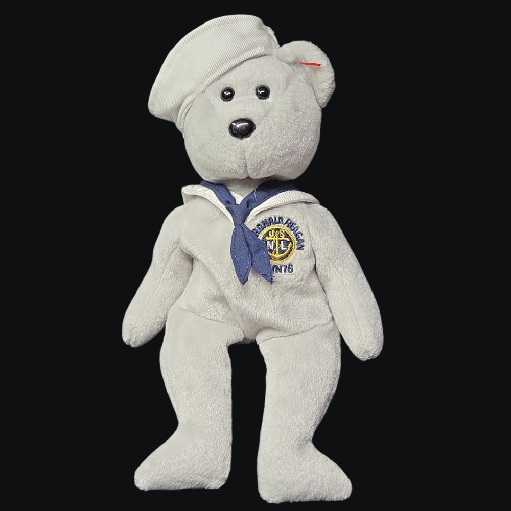 3003 Ty "Ronnie" Ronald Reagan CVN-76 The Sailor Bear Beanie Baby